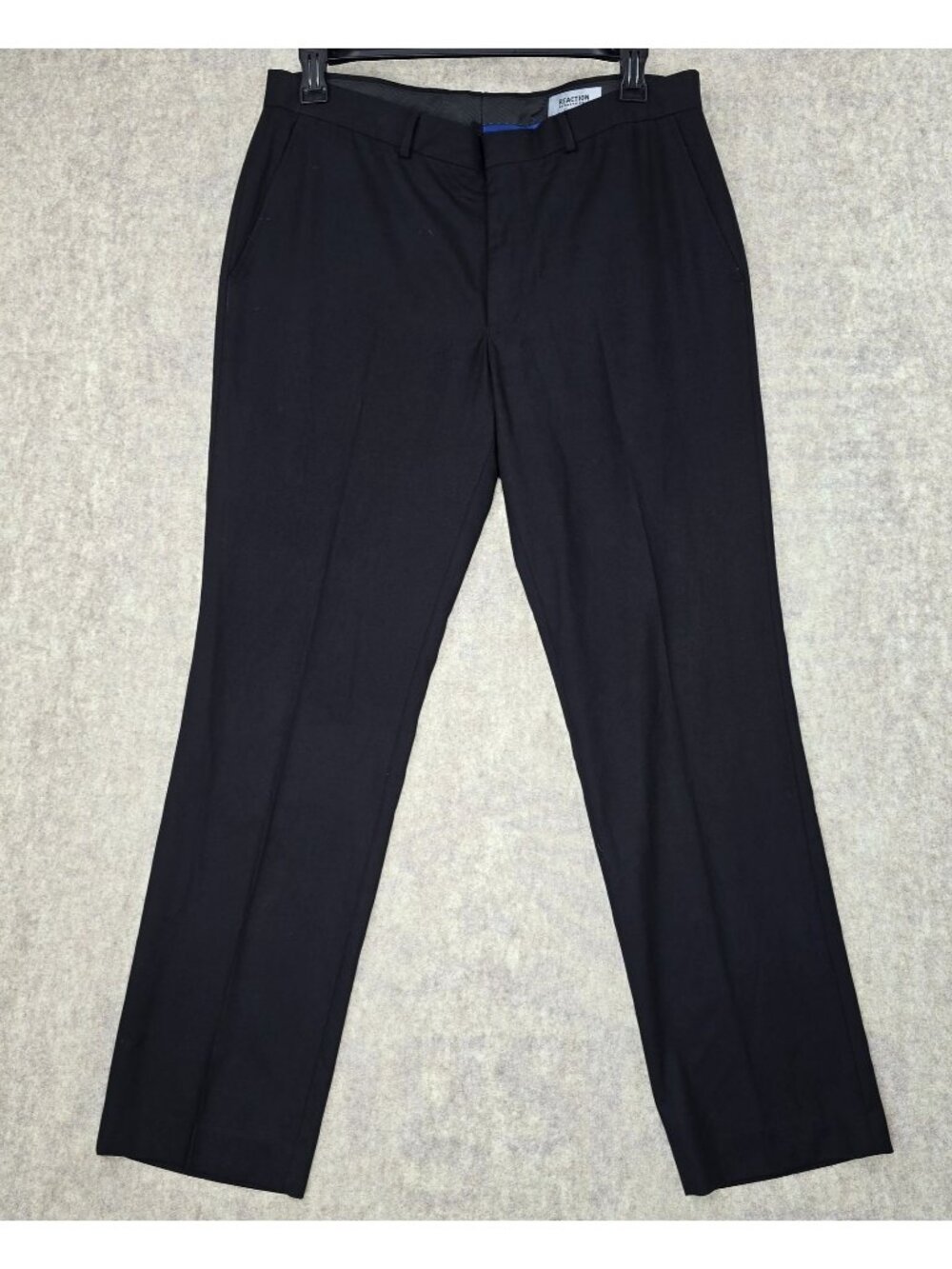 Kenneth Cole Reaction Mens Black Dress Pants 36W x 32L Polyester/Rayon